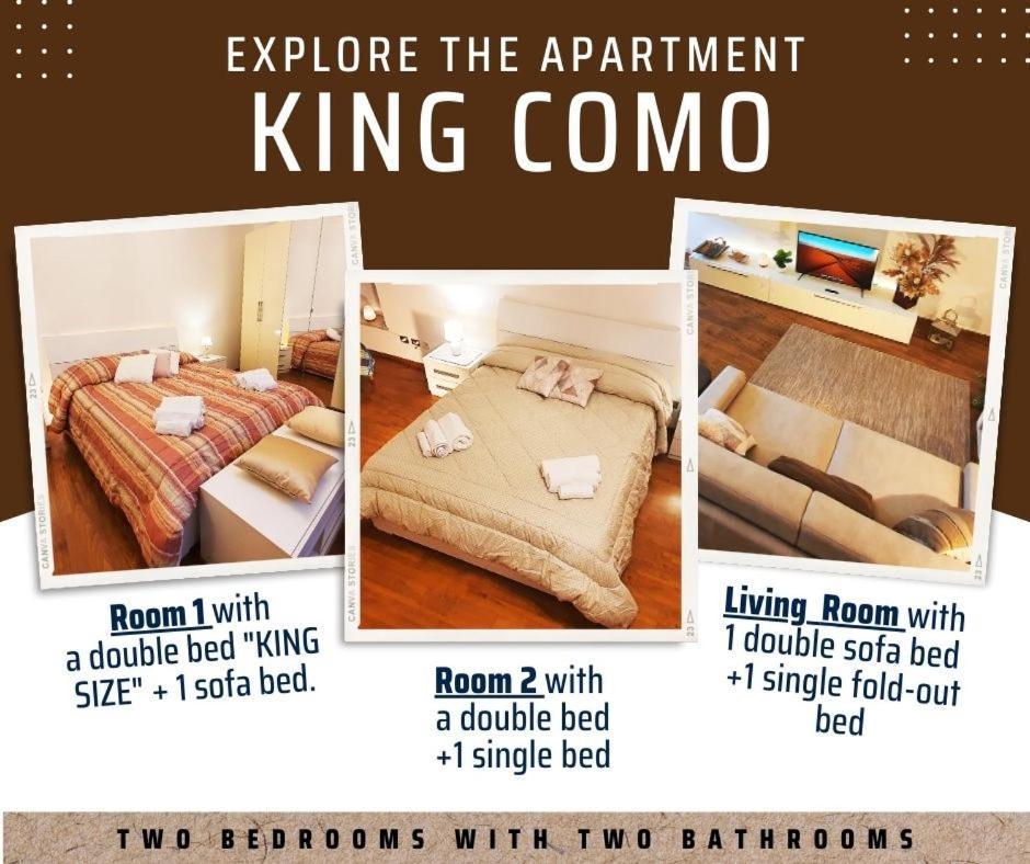 King Como Lake Center 9 Posti Letto- Grande Terrazza - 2 Bagni Privati Exterior photo